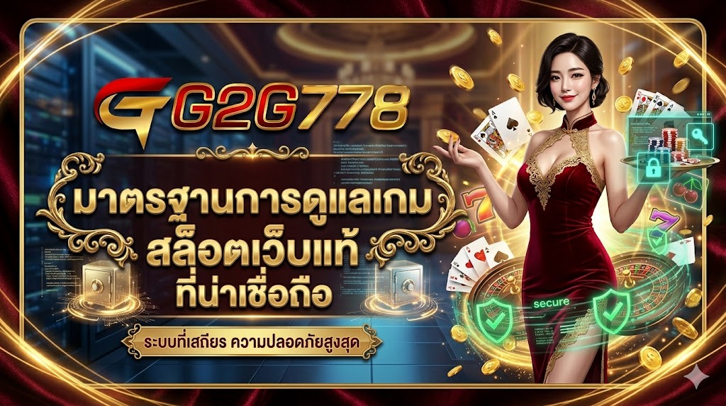 G2G778 มาตรฐานการดูแลเกม สล็อตเว็บแท้ ที่น่าเชื่อถือ